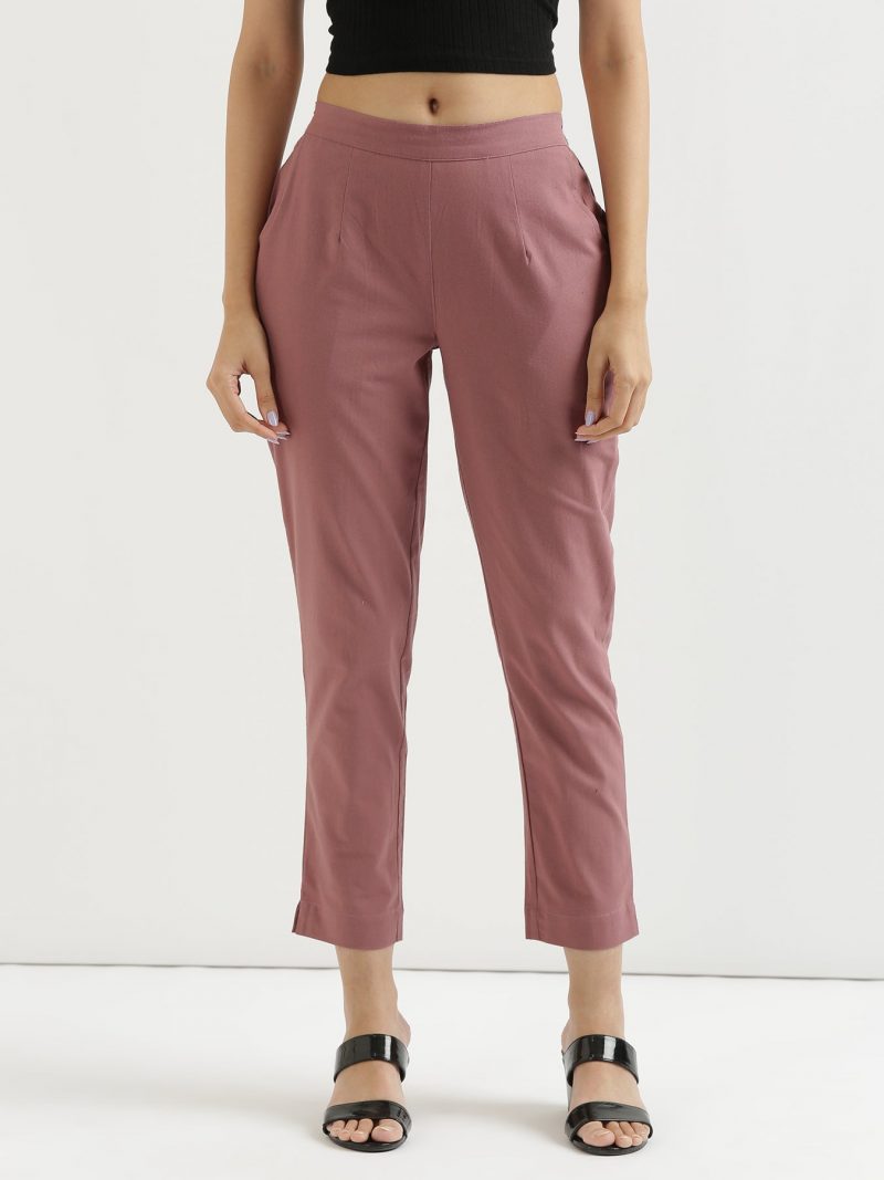 Women's Formal Rose Gold Trousers
