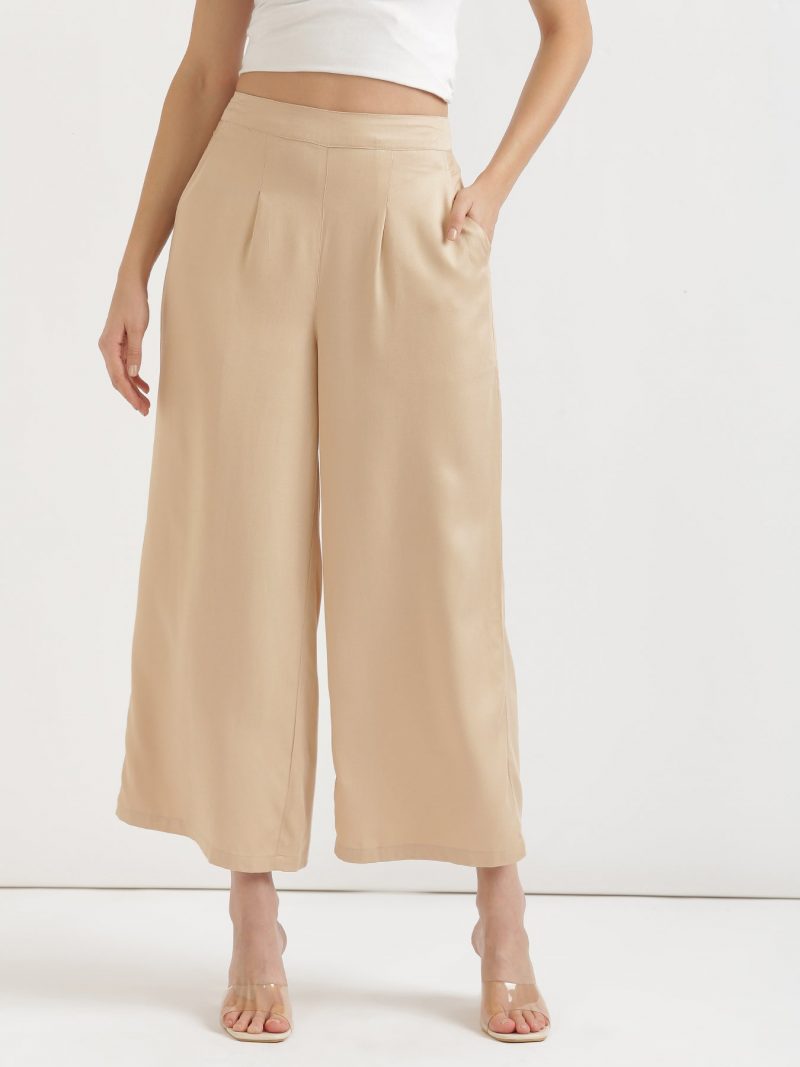 Women's Sand Palazzo Trousers